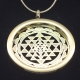 Schwingungssymbol Anhänger Shri Yantra mit Kette