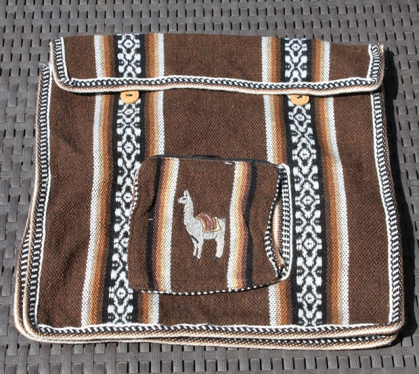Peruanische Handwerkskunst, Tasche aus Lamahaar