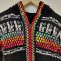 Pullover / Jacke Alpaka aus Peru für Damen mit Reißverschluss und 2 Taschen