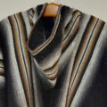 Anden Poncho (Umhang, Überwurf) Alpaka aus Peru, Tribal Design, Unisex