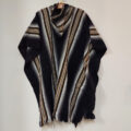 Anden Poncho (Umhang, Überwurf) Alpaka aus Peru, Tribal Design, Unisex