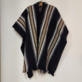 Anden Poncho (Umhang, Überwurf) Alpaka aus Peru, Tribal Design, Unisex