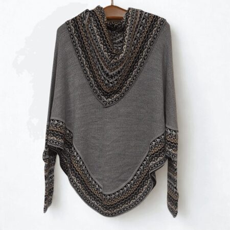 Poncho (Umhang, Überwurf) Alpaka mit Rollkragen und Ärmeln. Eine einzigartig modische wie funktionale Serie von Ponchos für die Damenwelt.