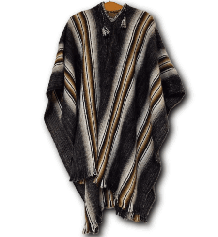 Poncho / Umhang / Überwurf aus 100% Schafwolle, Unisex, Outdoor Poncho, Original Anden-Poncho aus Peru, portofrei in DE
