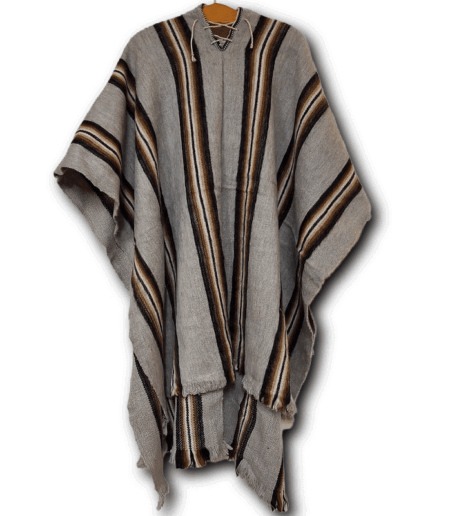 Poncho / Umhang / Überwurf aus 100% Schafwolle, Unisex, Outdoor Poncho, Original Anden-Poncho aus Peru, portofrei in DE