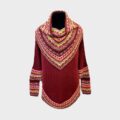 Poncho (Umhang, Überwurf) Alpaka mit Rollkragen und Ärmeln. Eine einzigartig modische wie funktionale Serie von Ponchos für die Damenwelt.